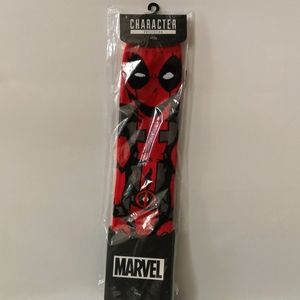 Brand New Deadpool Marvel Long Socks, Men's Size 10-13, Shoe Size 8-12